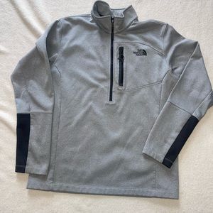 NORTHFACE MENS LG, pullover. Heather grey